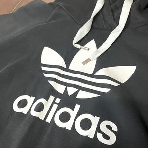 Adidas Black Hoodie Crop Top